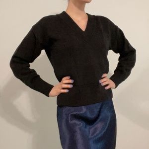 Kotn Women's Deep V Sweater in Black